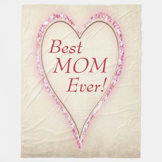 ハート最高のマー フリースブランケット (正面)