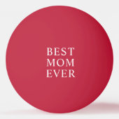 ハート最高の写真ママEver Red 卓球ボール (裏面)