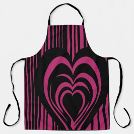 ハート木目 エプロン