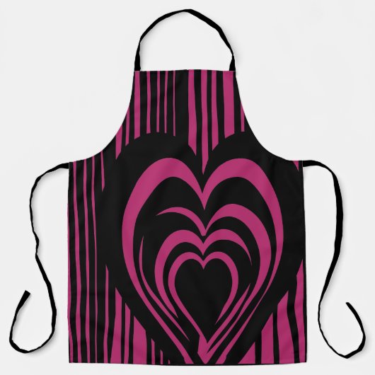 ハート木目 エプロン (正面)