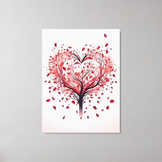 ハート木 キャンバスプリント (正面)