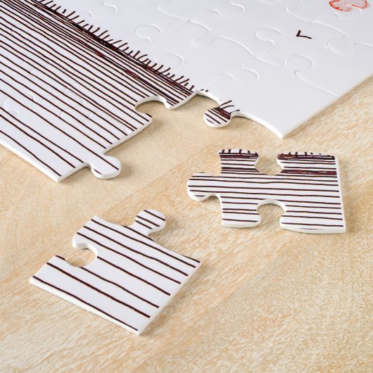 ハート木 ジグソーパズル (側面)