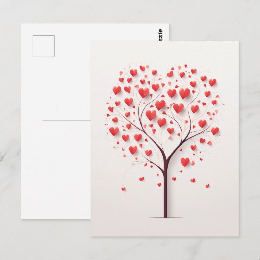 ハート木 ポストカード (正面/裏面)