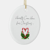 ハート来ホームクリスマスファミリー名装飾品 セラミックオーナメント (右)