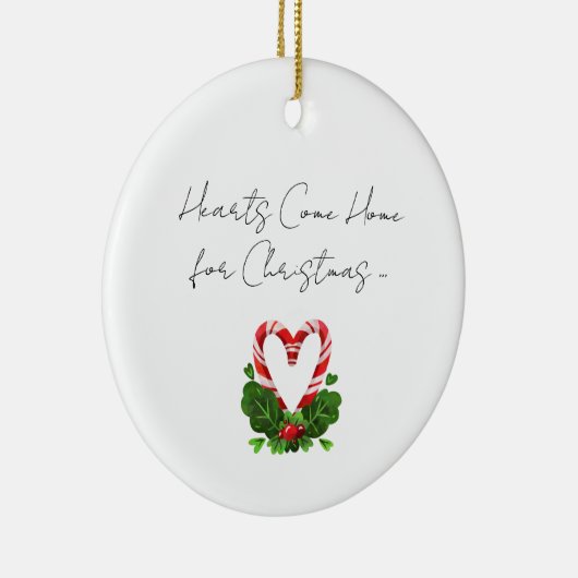 ハート来ホームクリスマスファミリー名装飾品 セラミックオーナメント (右)
