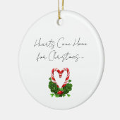 ハート来ホームクリスマスファミリー名装飾品 セラミックオーナメント (左)