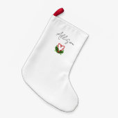 ハート来ホームフォークリスマスキャンディーケーンホリデー スモールクリスマスストッキング (正面 (吊り時))