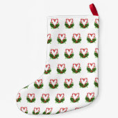 ハート来ホームフォークリスマスキャンディーケーンホリデー スモールクリスマスストッキング (裏面)