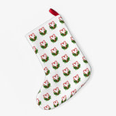 ハート来ホームフォークリスマスキャンディーケーンホリデー スモールクリスマスストッキング (裏面 (吊り時))