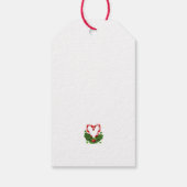 ハート来ホームフォークリスマスホリデーズキャンディケイン ギフトタグ (裏面)