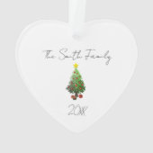 ハート来ホームChristmas Treeファミリー名 オーナメント (裏面)