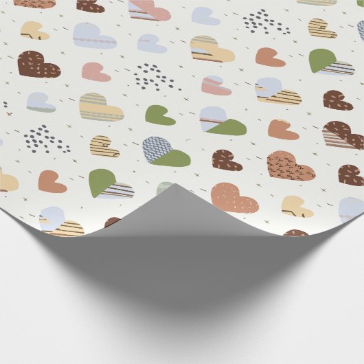 ハート柄のウェディングラッピングペーパー(花嫁のための) ラッピングペーパー (角)