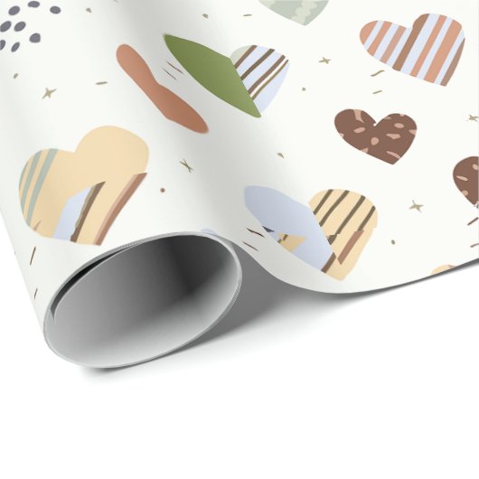 ハート柄のウェディングラッピングペーパー(花嫁のための) ラッピングペーパー (ロールコーナー)