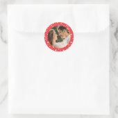 ハート柄のカスタム写真 ラウンドシール (バッグ)