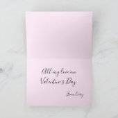 ハート柄のバレンタインデーグリーティングカード カード (内部)