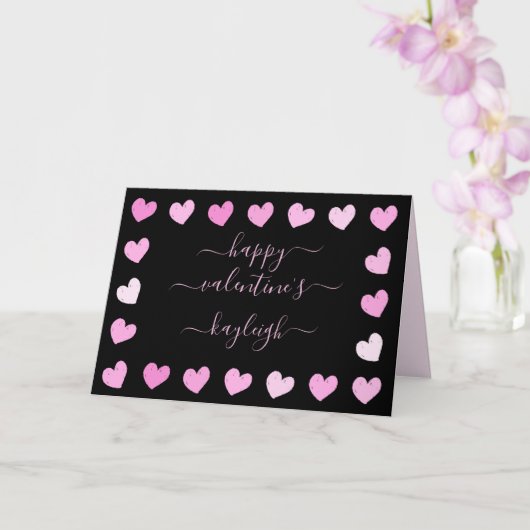 ハート柄のバレンタインデーグリーティングカード カード (蘭)