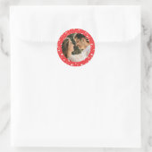 ハート柄の写真 ラウンドシール (バッグ)