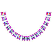 ハート柄の漫画 結婚おめでとう バunting バナー (全)