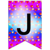 ハート柄の漫画 結婚おめでとう バunting バナー (第3の旗)