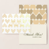 ハート柄の背景の感謝カード 箔カード (ディスプレー)