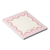 ハート柄カスタムバレンタインギフトノート ノートパッド (アングル)