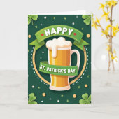ハート柄ビールのSt Patricksカード カード (黄色い花)
