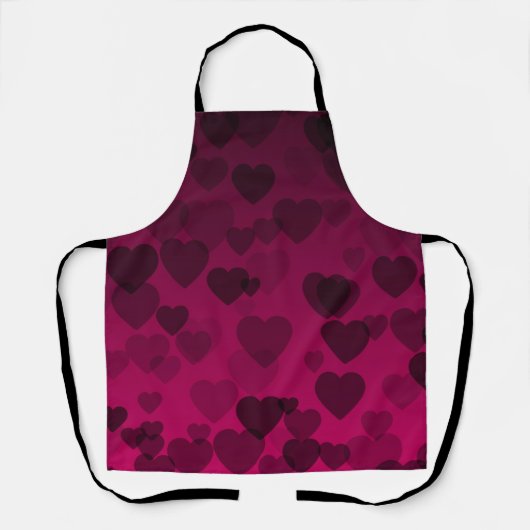 ハート柄18 エプロン (正面)
