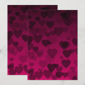 ハート柄18 サンキューカード (正面/裏面)