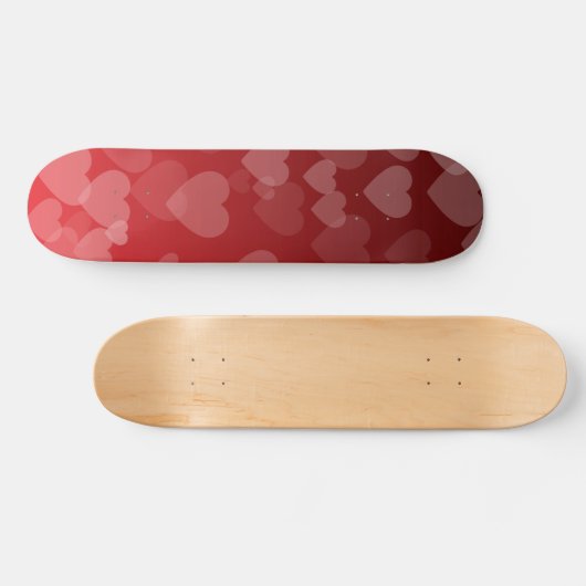 ハート柄19 スケートボード (横)