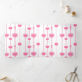 ハート柄26 三つ折りクリスマスカード (内部)