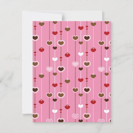 ハート柄27 ノートカード (正面)