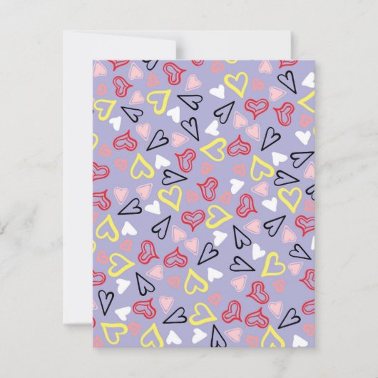 ハート柄31 ノートカード (正面)