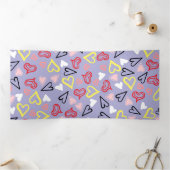 ハート柄31 三つ折りクリスマスカード (内部)