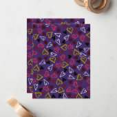 ハート柄32 ノートカード (正面/裏面インサイチュ)