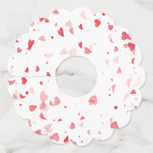 ハート柄33 ワイングラスタグ (正面)