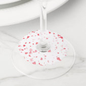 ハート柄33 ワイングラスタグ (クローズアップ)