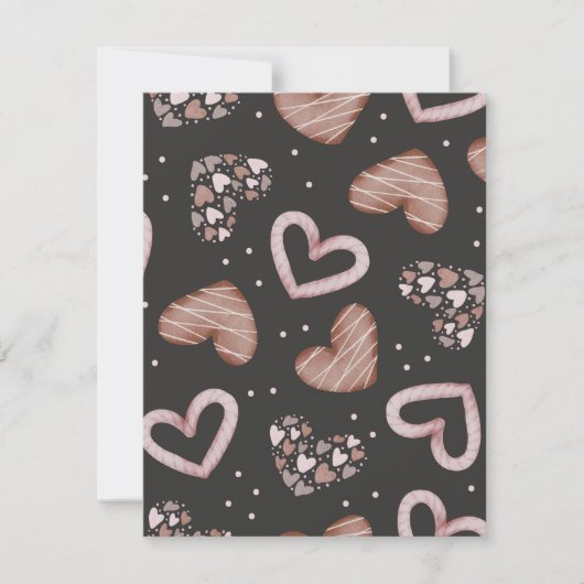 ハート柄35 ノートカード (正面)
