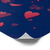 ハート柄40 ポスター (角)