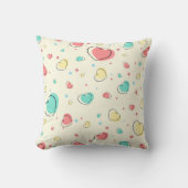 ハート柄 – かわいい恋デザイン クッション (正面)