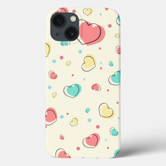 ハート柄 – かわいい恋デザイン Case-Mate iPhoneケース (裏面)