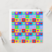 ハート柄 カード (正面/裏面インサイチュ)