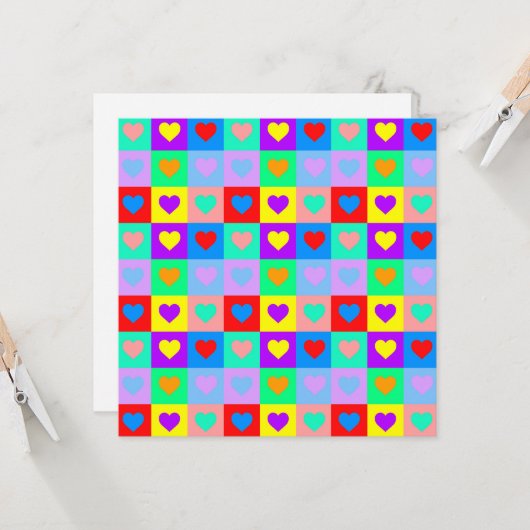 ハート柄 カード (正面/裏面インサイチュ)