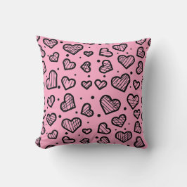 ハート柄 - バレンタインデーにインスパイアされた クッション
