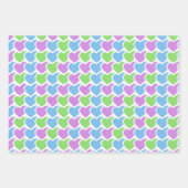 ハート柄 バレンタインデー ラッピングペーパーシート (正面3)