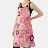 ハート柄 ラブ XO キッチン エプロン (インサイチュ)