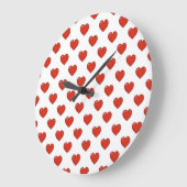 ハート柄 大きな時計 ラージ壁時計 (傾斜)