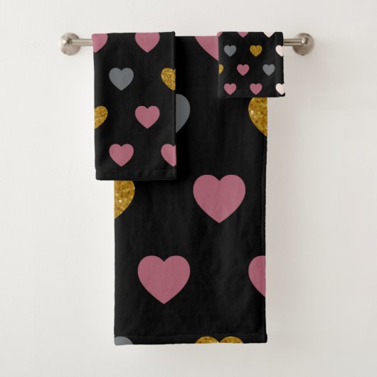 ハート柄 30 バスタオルセット (インサイチュ)
