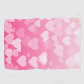 ハート柄 73.2 ゴルフタオル (横)