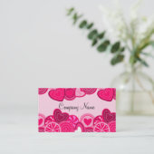 ハート棒つきキャンデーキャンディショップベーカリー名刺 名刺 (スタンド正面)