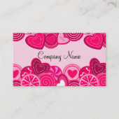 ハート棒つきキャンデーキャンディショップベーカリー名刺 名刺 (正面)